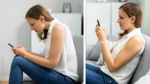 Síndrome del cuello tecnológico: cómo el móvil y el portátil están cambiando tu postura