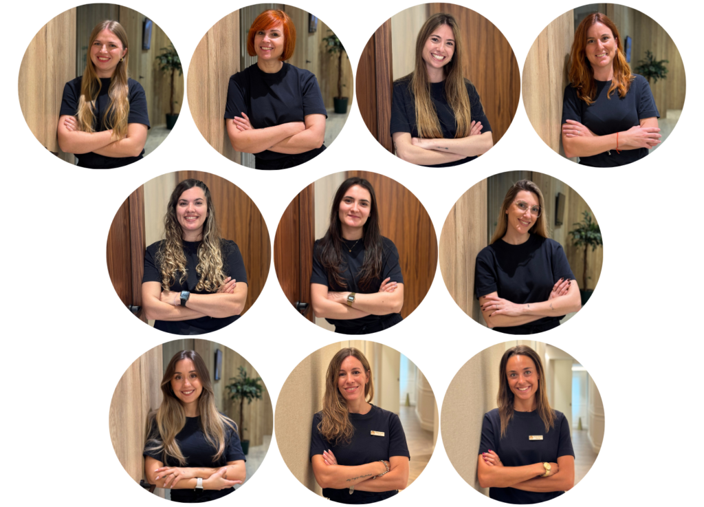 equipo_administración_utopia_clinique_clinicas_fisioterapia Equipo de recepcionistas profesionales y elegantes en Utopía Clinique
